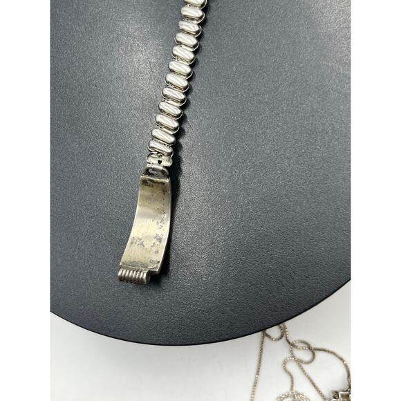 Vintage Native American Sterling Turquoise Coral Expandable Watch Band Bracelet - Picture 6 of 10